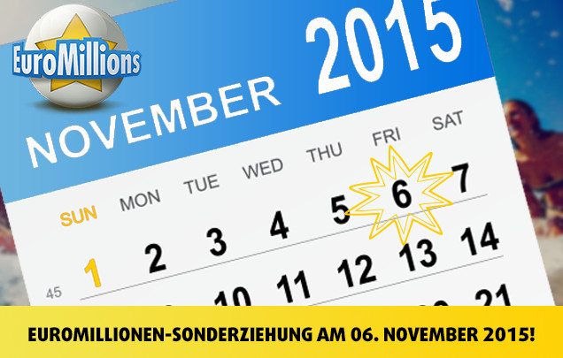 Kalender mit Markierung auf dem 6. November 2015